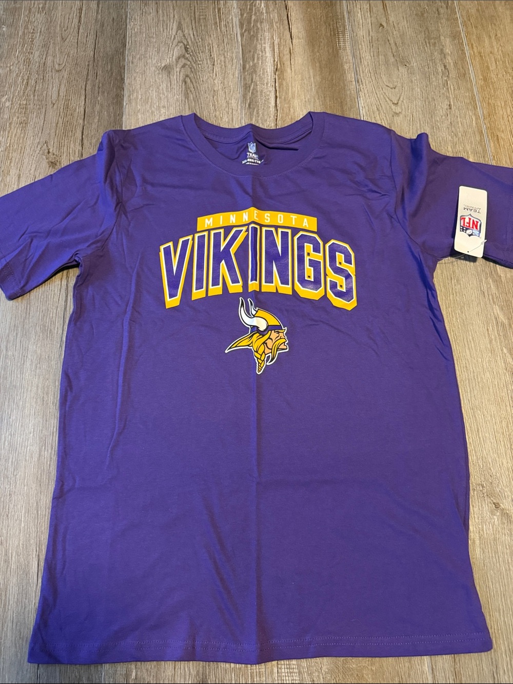 NFL Minnesota Vikings Purple Tee with Gold Logo